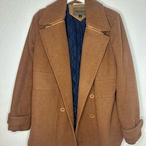 Brooklyn Industries Camel Wool Blend Pea Coat - Size S